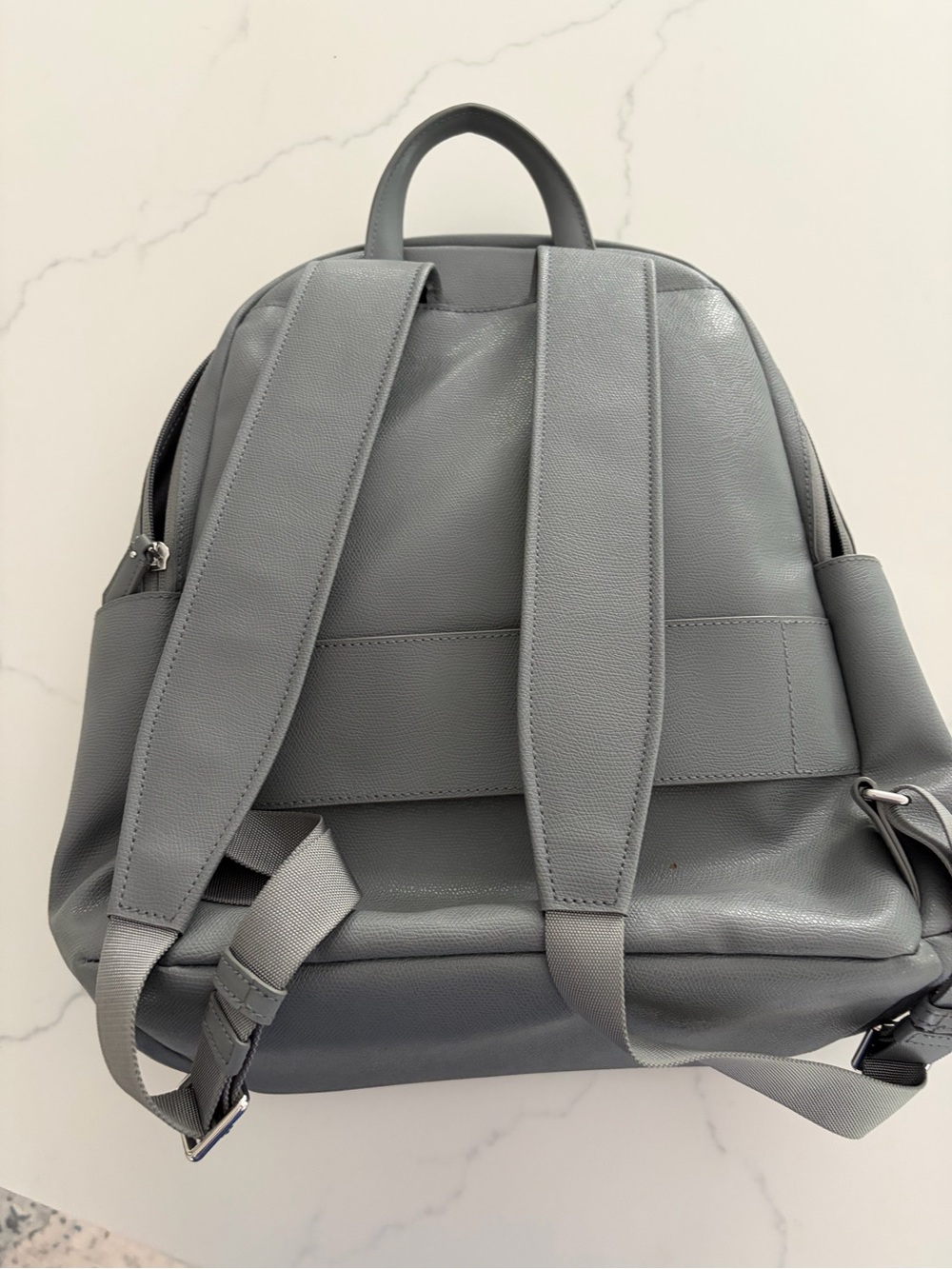 Tumi Women’s Gray Leather Studded Backpack. Large size.
NWOT. Never used it. - Picture 2 of 16
